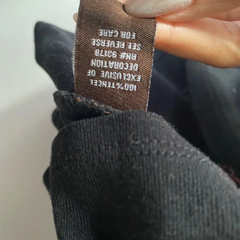 Adrienne Vittadini sz S black ruffle tassel sleeveless tank blouse - Image 7