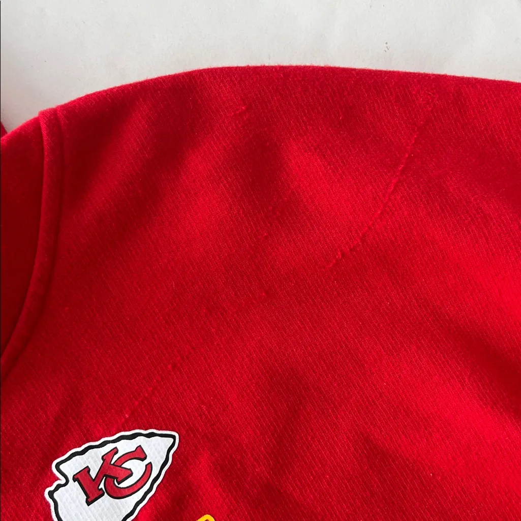 Kansas City Chiefs Fanatics Women's Over Under Pullover Hoodie Red XL - Image 7