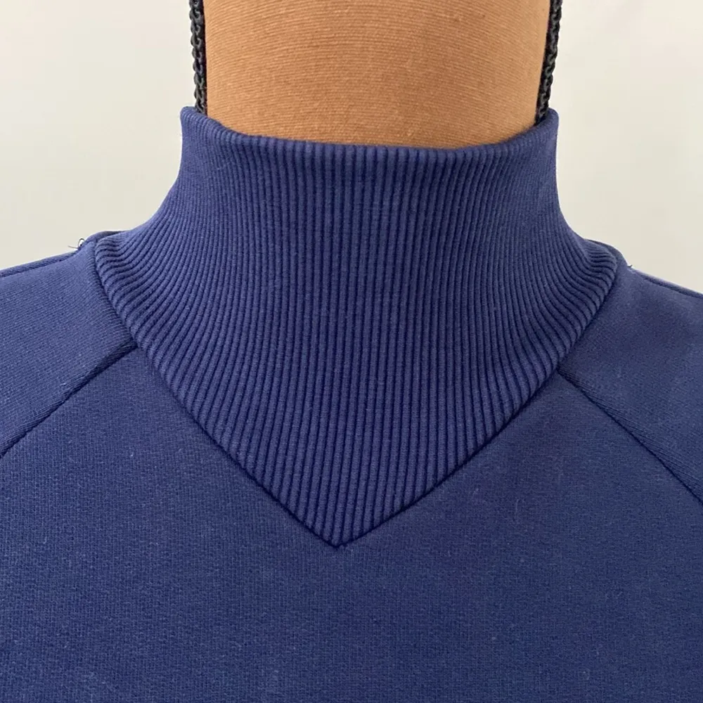 Pangaia Archive High Neck mini long sleeve cotton dress on navy size XS - Image 7