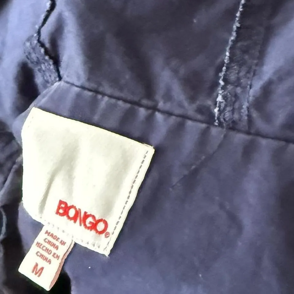 Bongo Women's Utility Jacket M Navy Blue Lightweight Hooded Parka Style Coat - Image 4