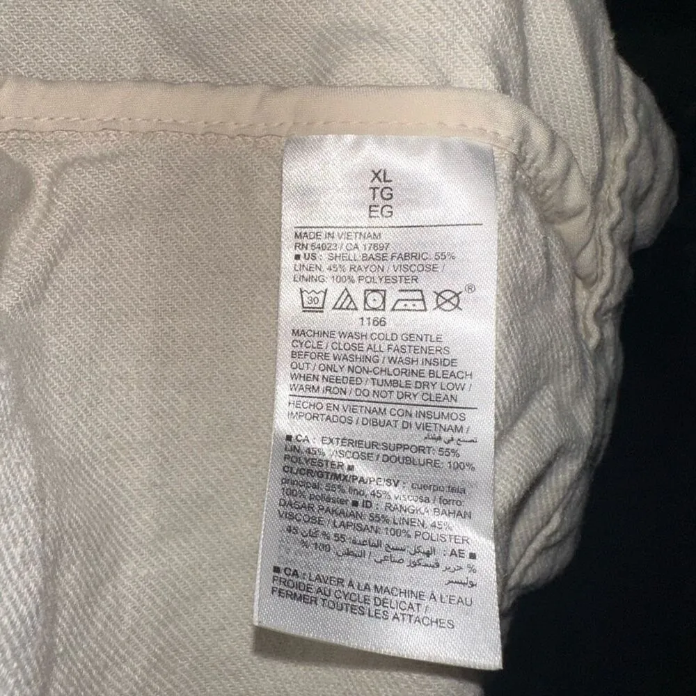 Old Navy distressed elevated basics minimalist linen XL jacket - Image 4