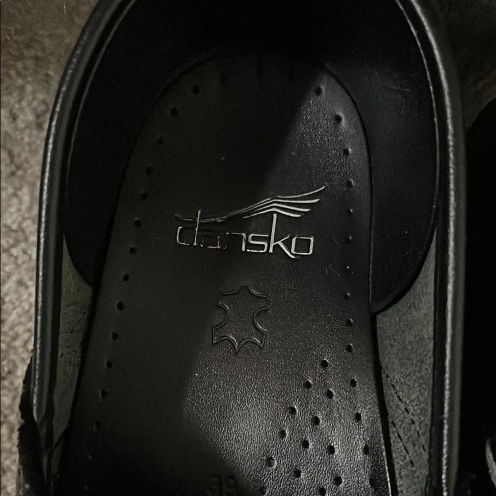 Black Leather Clogs - Image 3