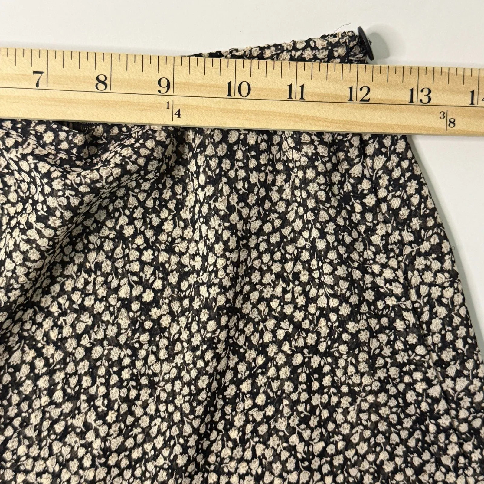 Vintage Y2K Express Dainty Flowers Layered Lightweight Buttoned Skirt Sz S - Image 5