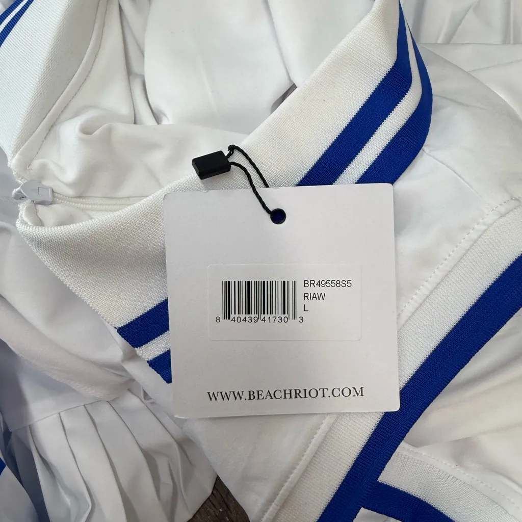 Beach Riot Bria in Riviera Azure‎ White Dress size large NWT - Image 5