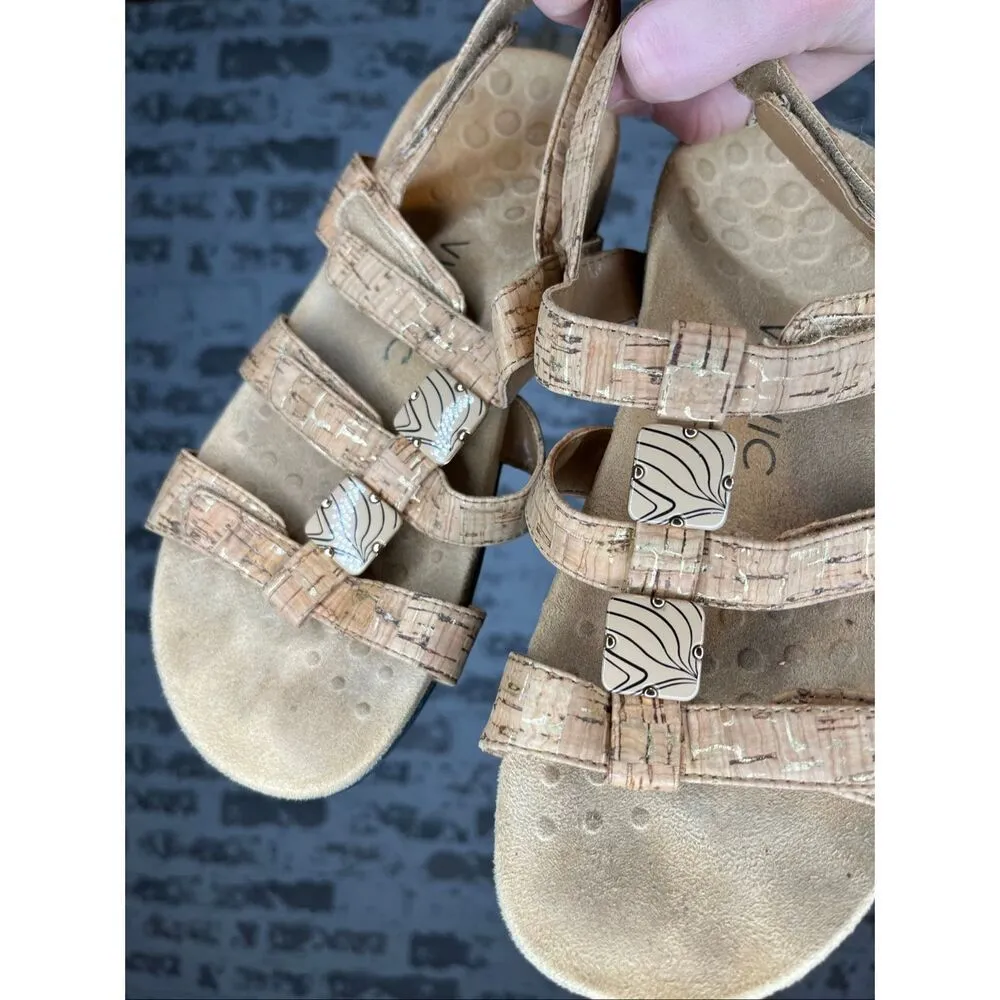 Vionic | women tan strappy sandals 44 amber - Image 3