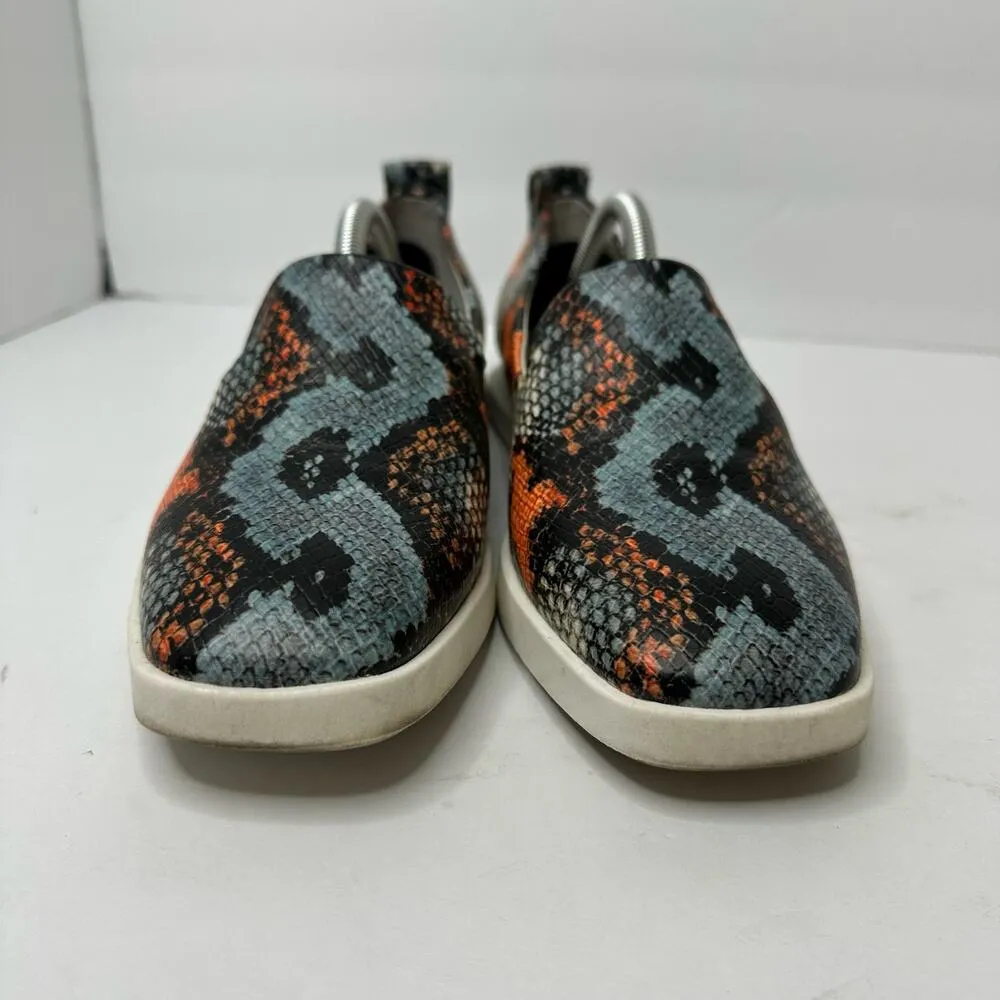 Franco Sarto size 7 Boston Snake Skin Embossed Leather Slip On Loafer Shoe - Image 2