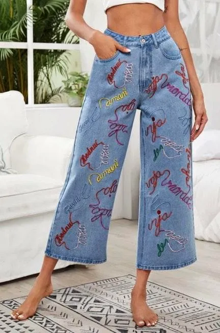SheIn Wide Leg Denim Jeans  - Image 3