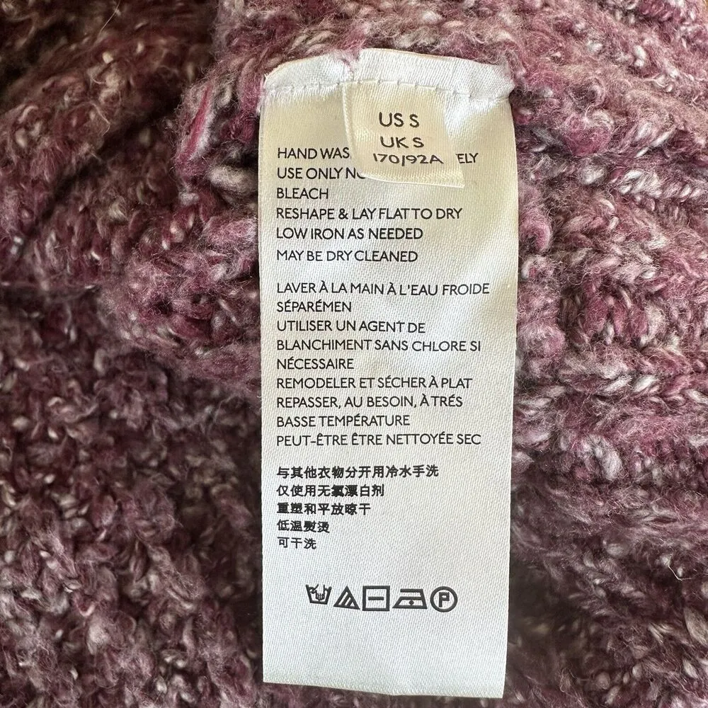 Free People Merry Go Round Cable Knit Mock Neck Sweater Small - Image 10