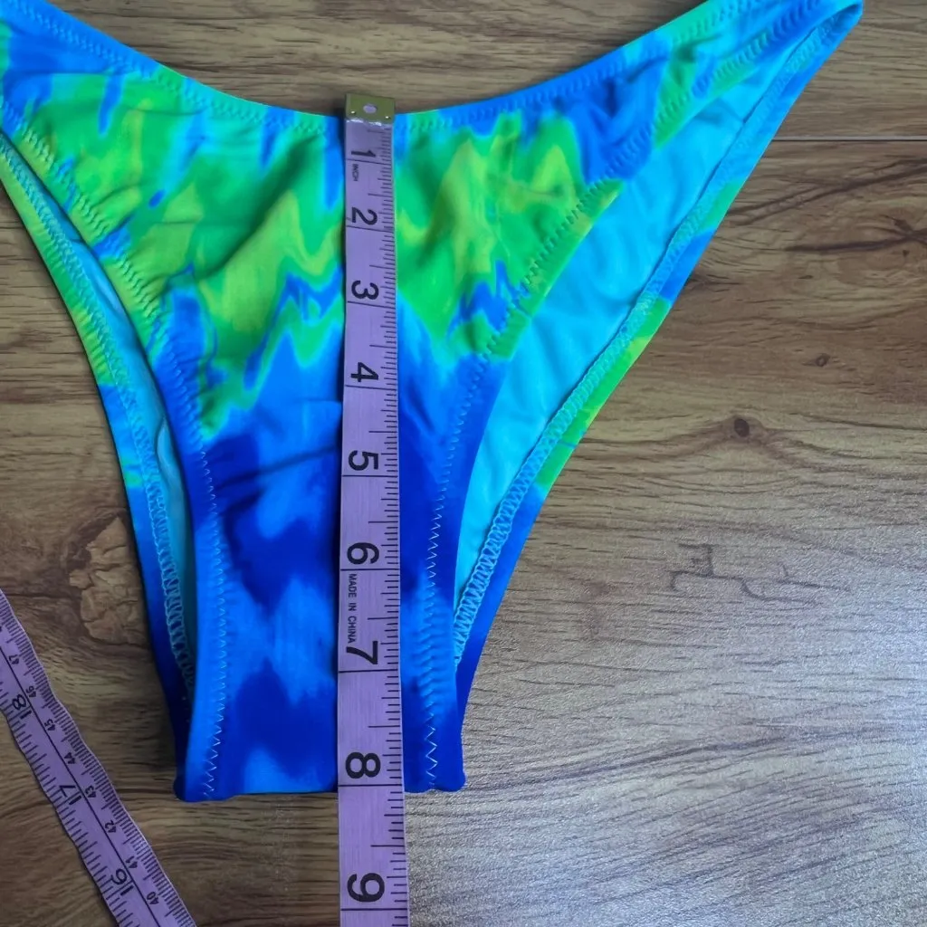 Kendall + Kylie Bikini Swim Bottoms Size L Tie‎ Die High Cut Low Rise NWT - Image 9