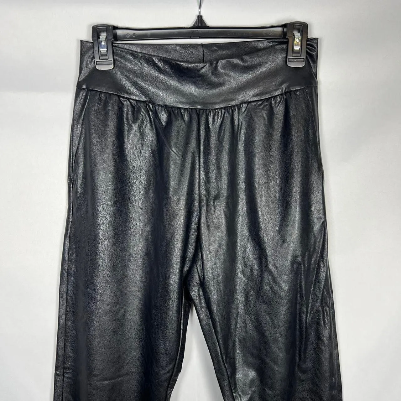 NWT COMMANDO Black Faux Leather Jogger Pants Size Small Women's edgy streetwear - Image 2