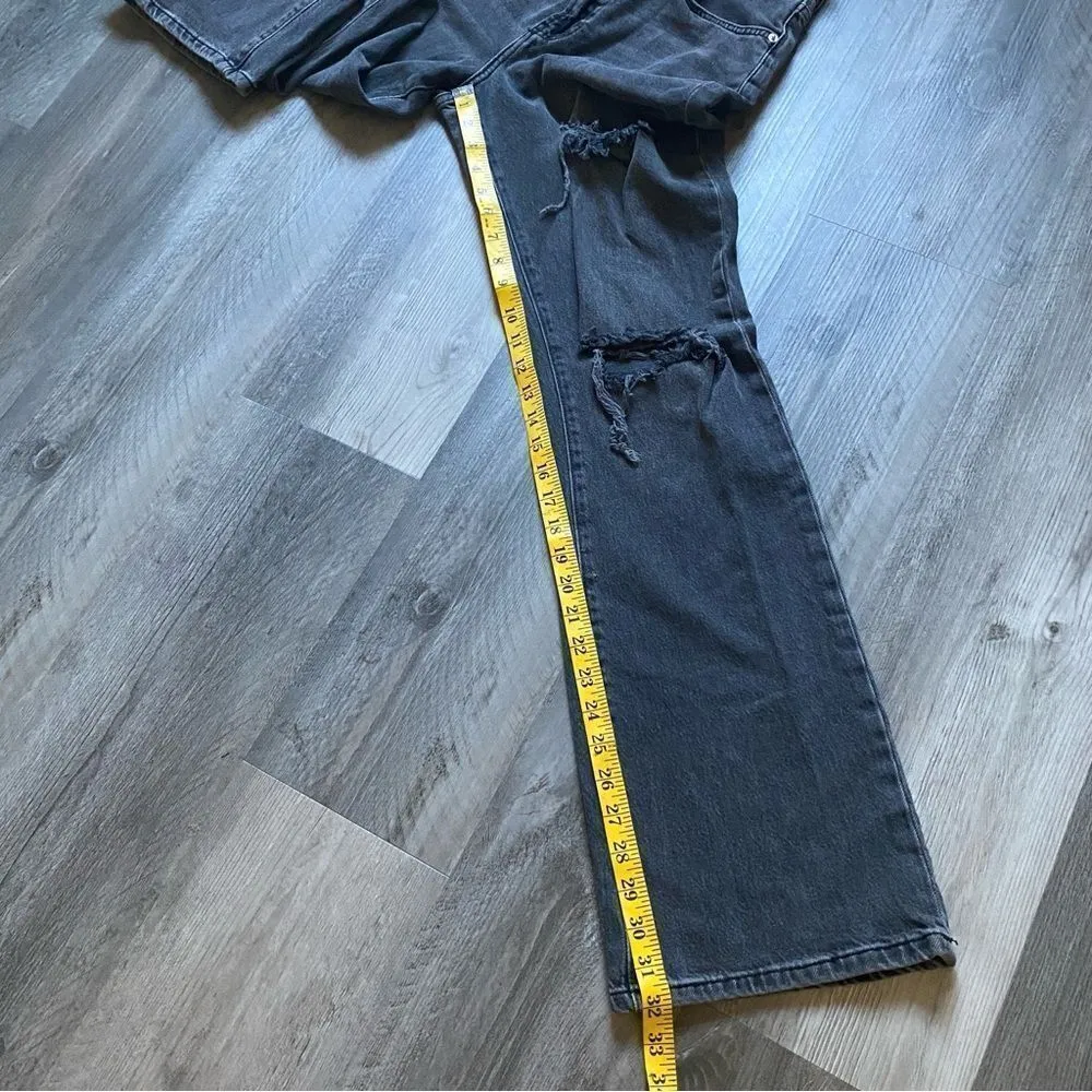 Urban Outfitters BDG Jeans High Rise Flare Black Distressed 28 - Image 9