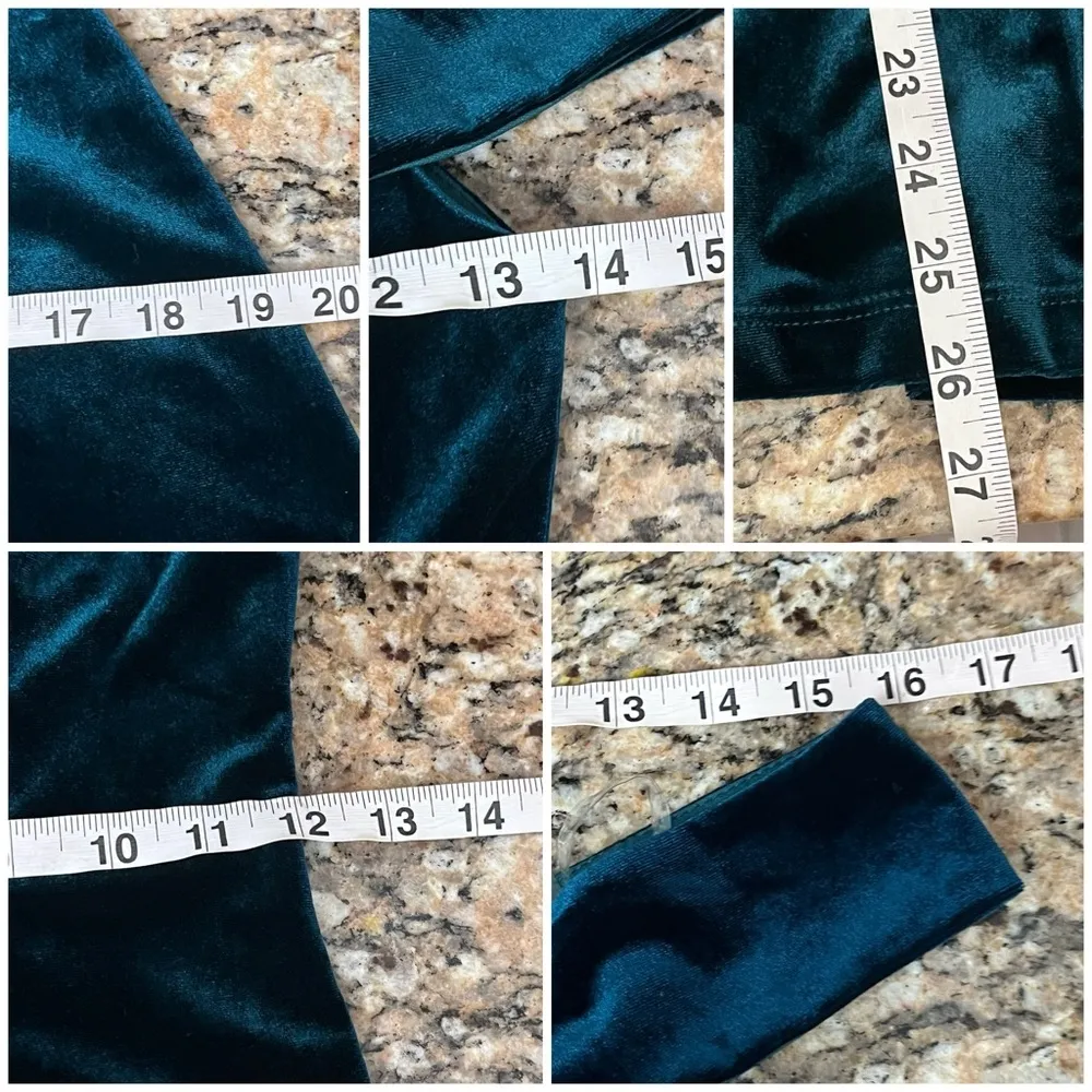 Teezeme Green Velvet Strapless Mini Dress XS Sweetheart Goth Grunge Hoco NYE - Image 6