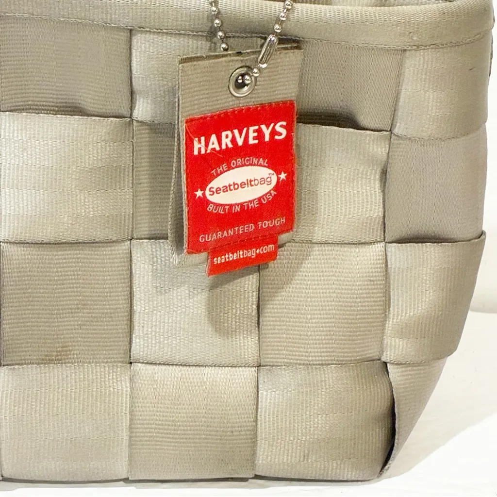 Harveys Seatbelt Beige Tote Shoulder Bag Champagne Color Woven - Image 2