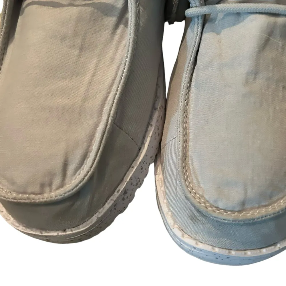 Hey Dude Wendy Slub Canvas Light Grey Women’s Size 7 Casual Slip On Shoe. - Image 6