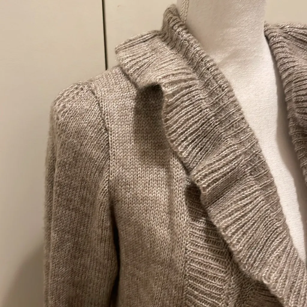 Chico’s taupe cardigan medium - Image 2