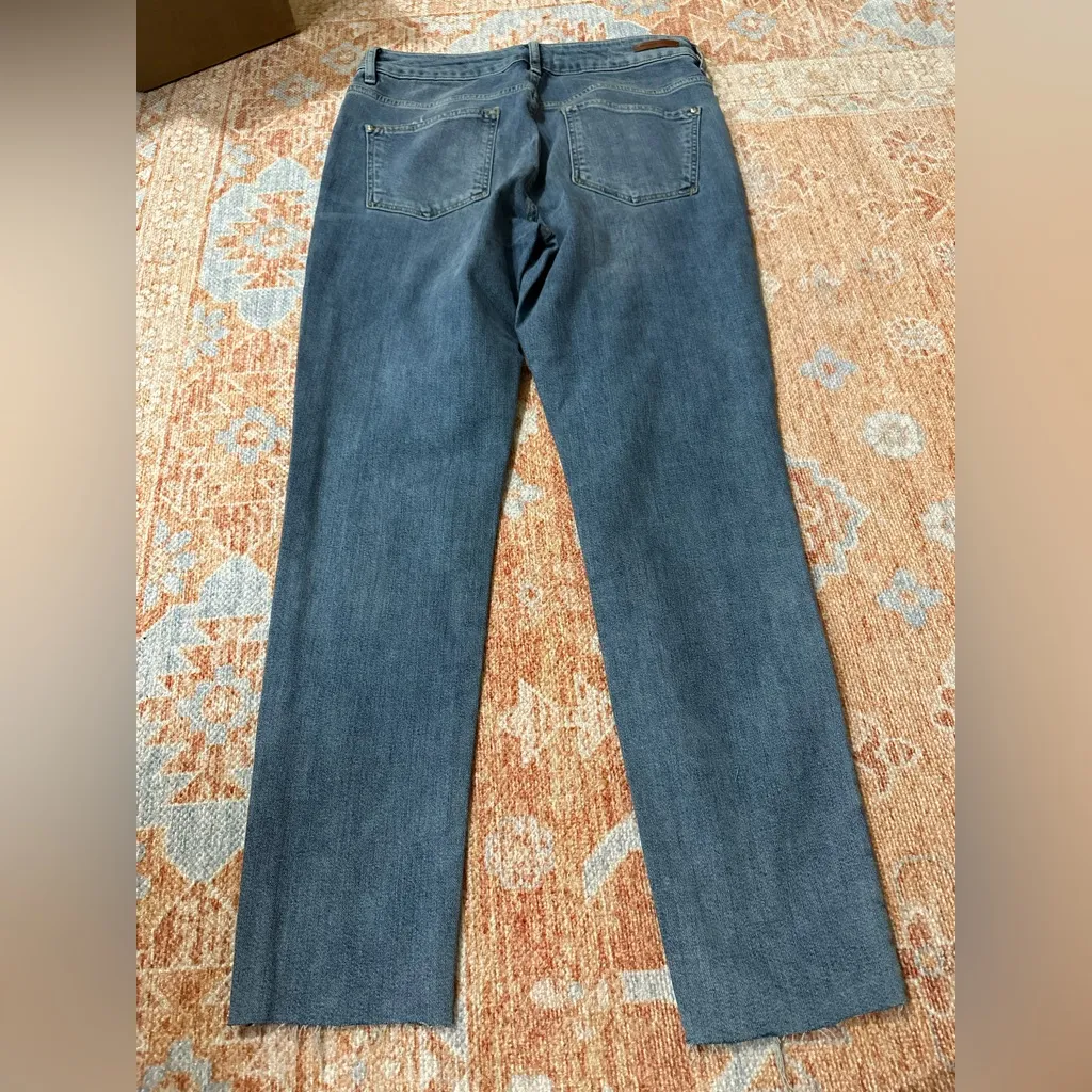 Pilcro Script High-Rise Pearl Skinny Jeans Anthropologie raw hem size 30 - Image 6