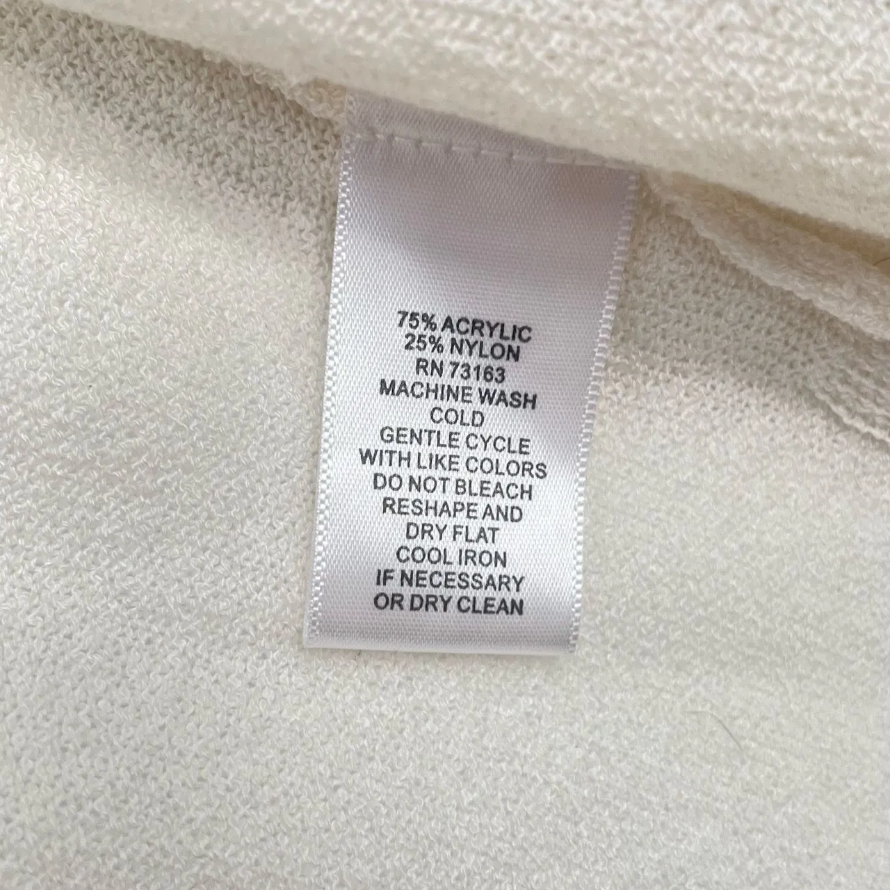 2/30$ Pointelle Womens Old Money Lightweight Cream 3/4 Sleeve Cardigan Medium‎ - Image 8