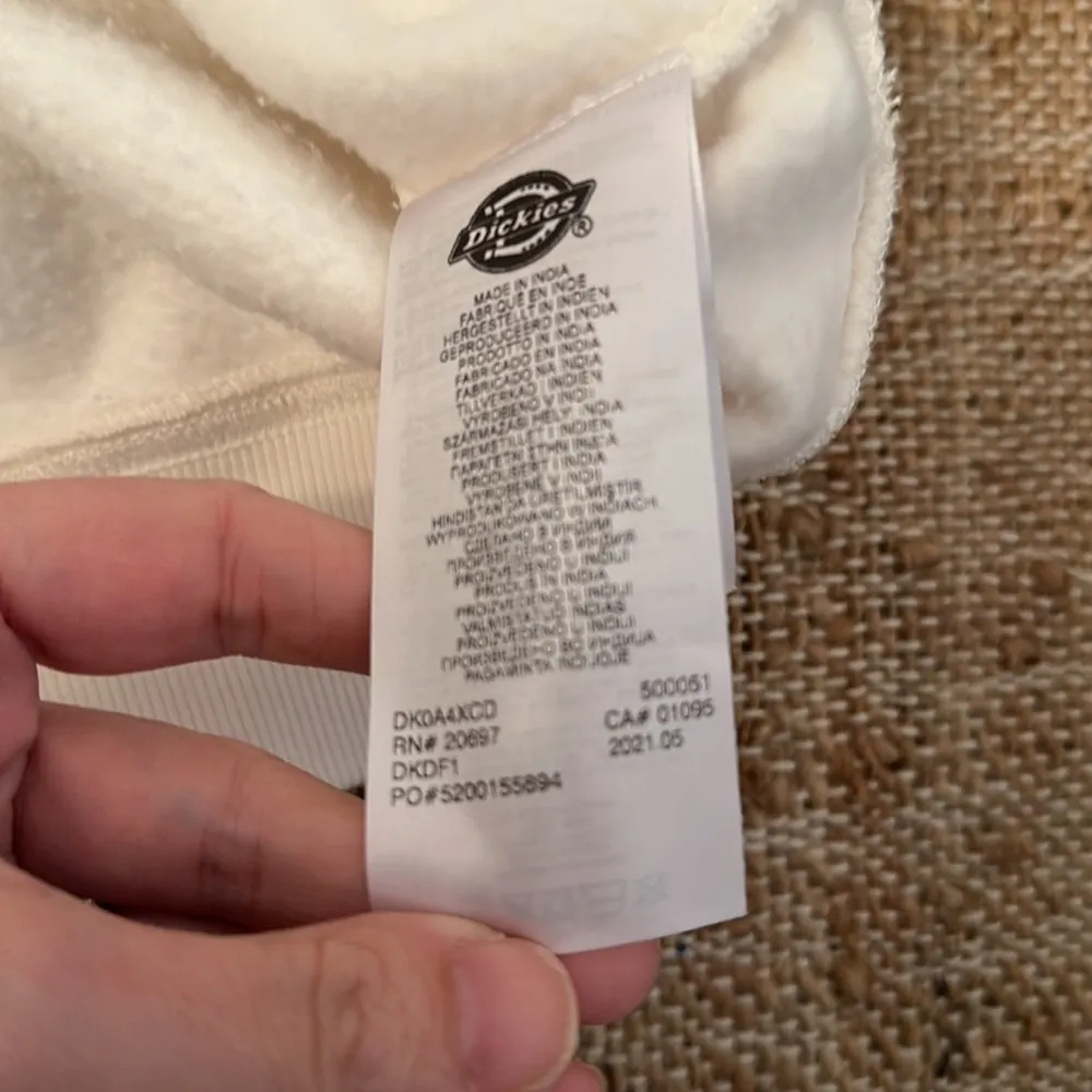 Dickies Oakport Logo White Hoodie Hooded Sweatshirt XS - Image 6