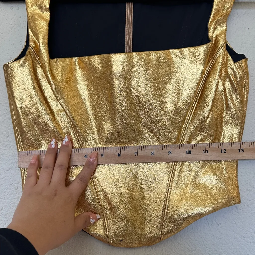 House Of CB Karia Gold Corset Top size‎ S NWOT - Image 11