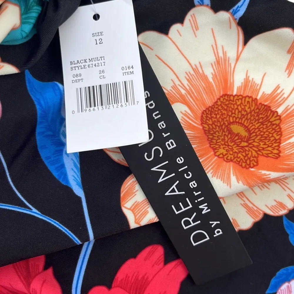 NWT Dreamsuit by Miracle Brands One Piece Swim Suit Floral Size 12 - Image 3