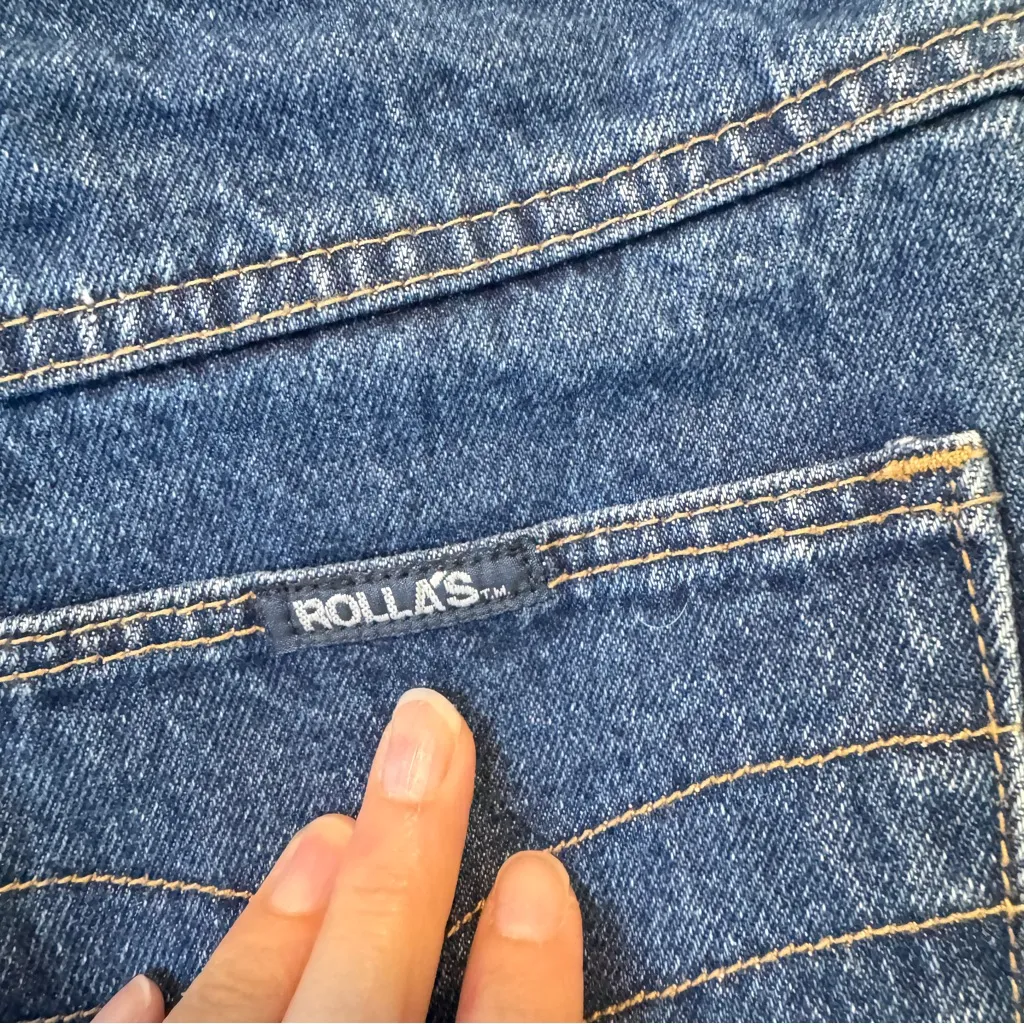 Rolla’s Blue Dusters High Rise Slim Jean Shorts Womens 30 Denim Casual Beachy - Image 6