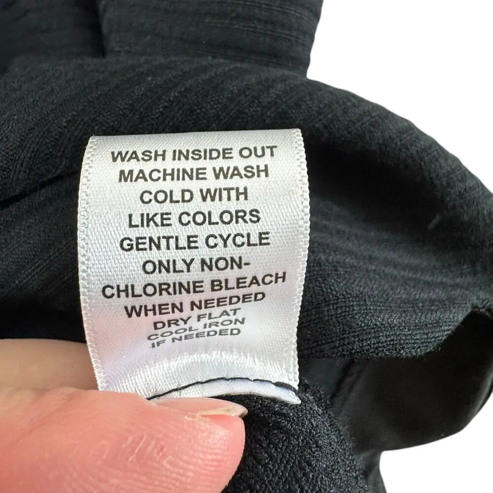 Elle NWT Black Textured Cap Sleeve Scalloped Hem Sheath Dress Stretch Size 6 - Image 8