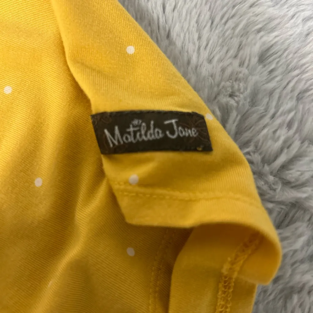 Matilda Jane Polka Dot Make Memories Tee in Mustard - Image 5