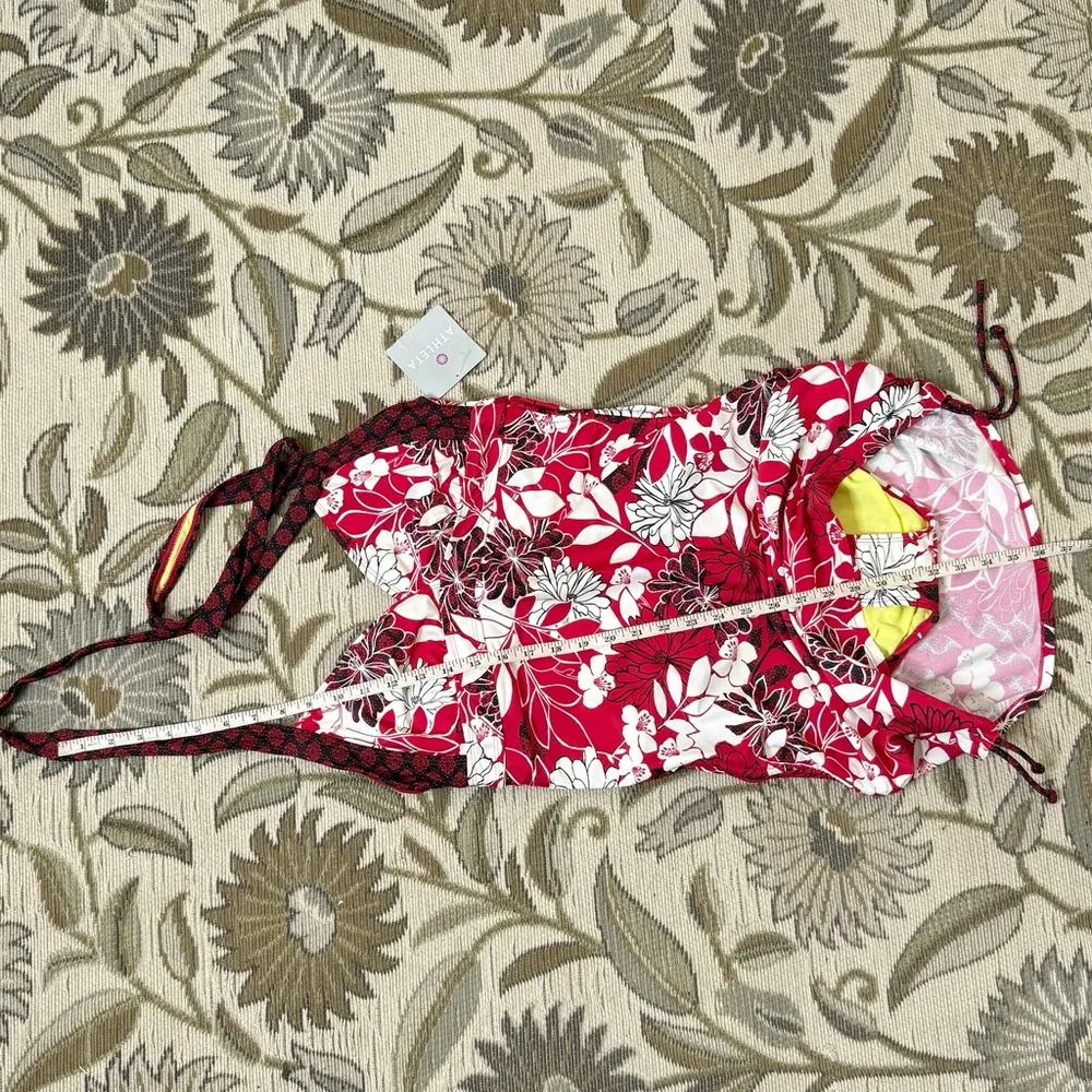 Athleta Swim Dress One Piece Swimsuit Swimdress Floral 38B/36C M Medium New - Image 8