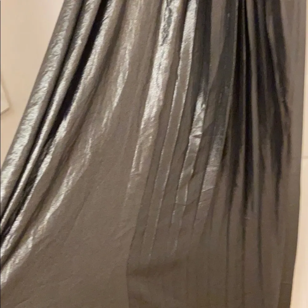 BCBG Gun metal metalic pleated maxi dress. Xs - Image 8