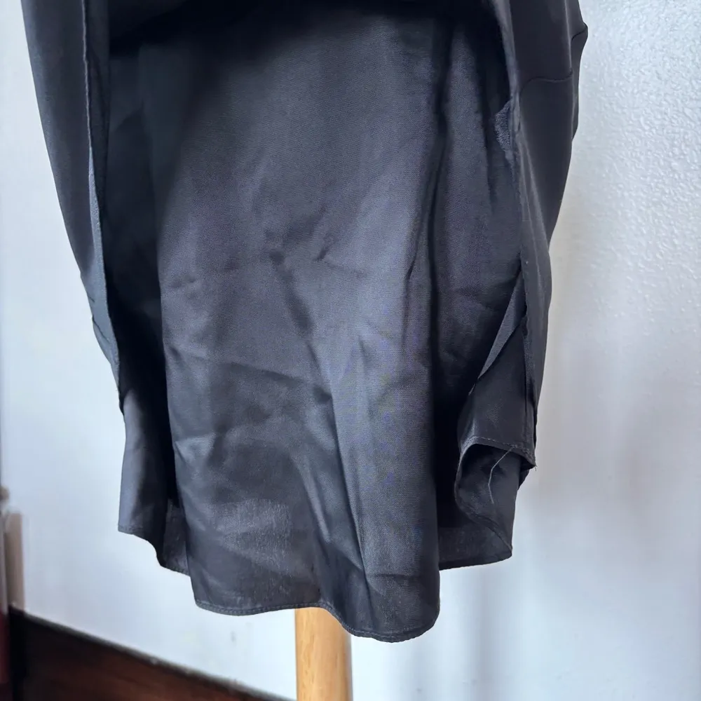 Rhapsody Black and Silver Striped Sleeveless Cocktail Dress - Image 6