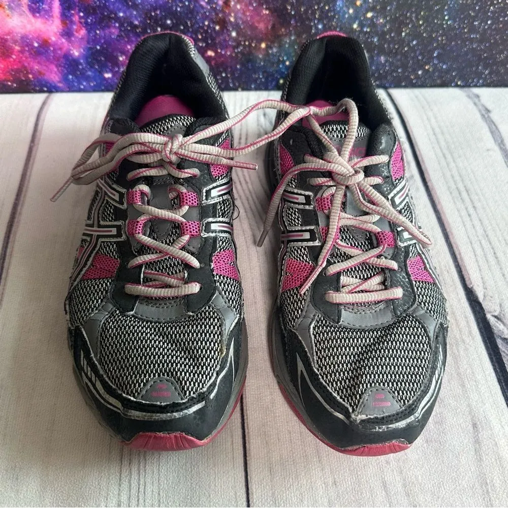 Asics Gel Venture 4 Trail Running Shoes Grey, Pink, Silver T383N Women Sz 11.5 - Image 3