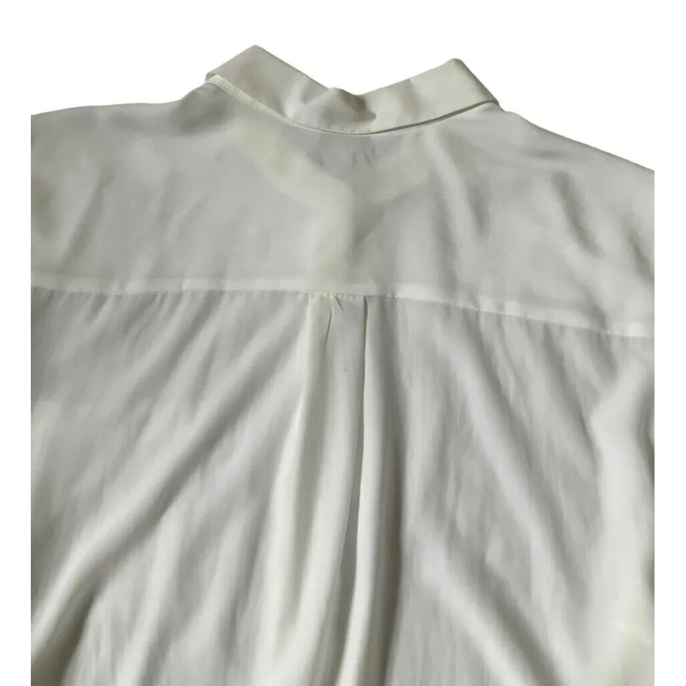 Nine West Women Plus Size 2X Button Up Shirt White Collared 9-736P - Image 4