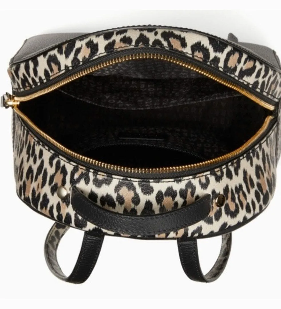 Kate Spade Leopard Print & Black Backpack - Image 2