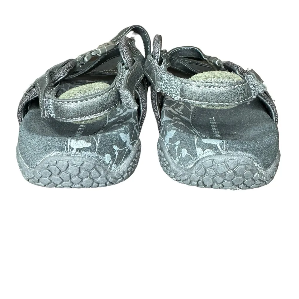 Merrell Jacardia Q-Form Leather Sandals Size 8 Black - Image 7