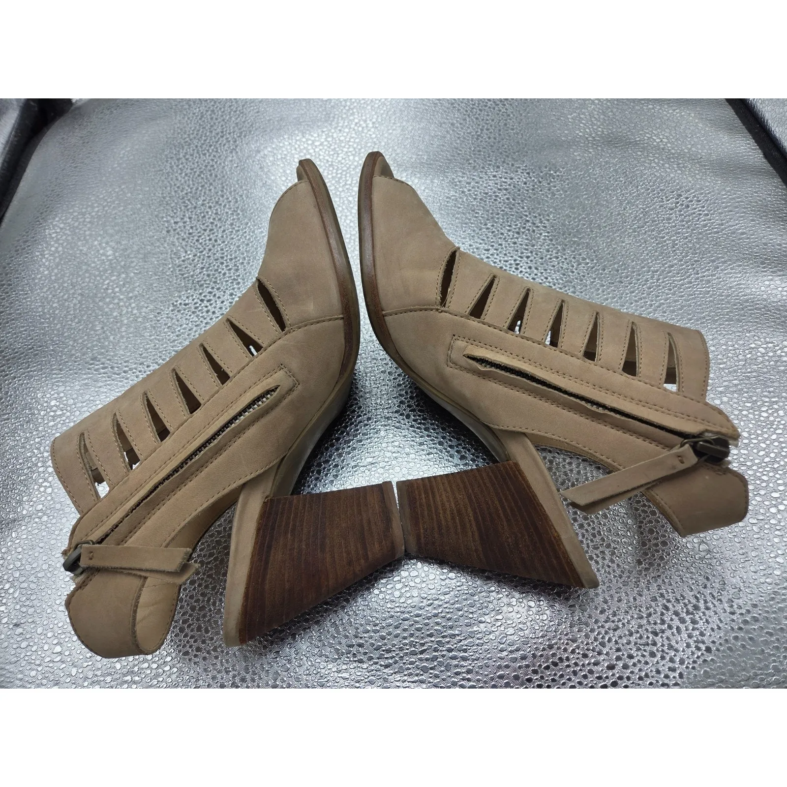 PAUL GREEN Sabrina Nubuck Suede Leather BEIGE Sandal Slingback Women 5.5 Austria - Image 11