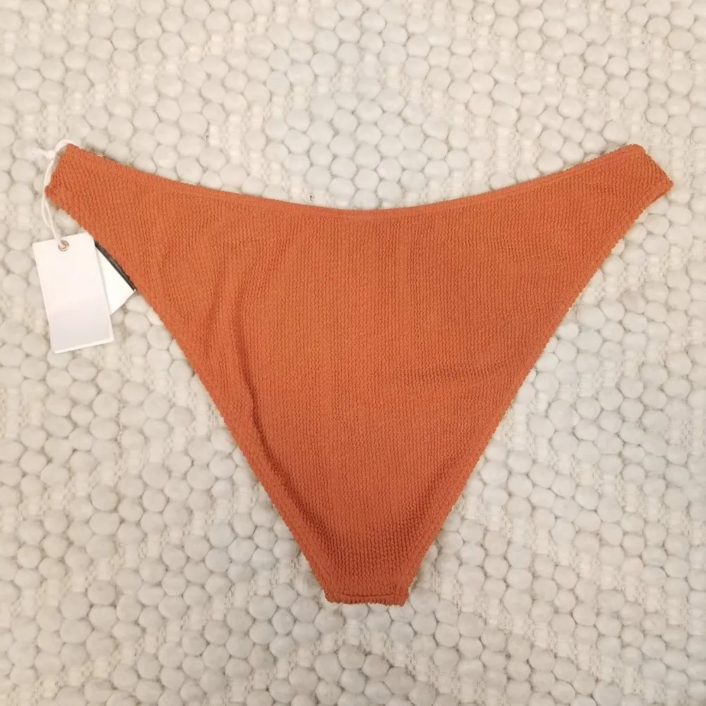 NWT Good American "Always Fits Good Basic Cheeky" Bikini Bottoms Cinnamon Sz 5/6 - Image 2