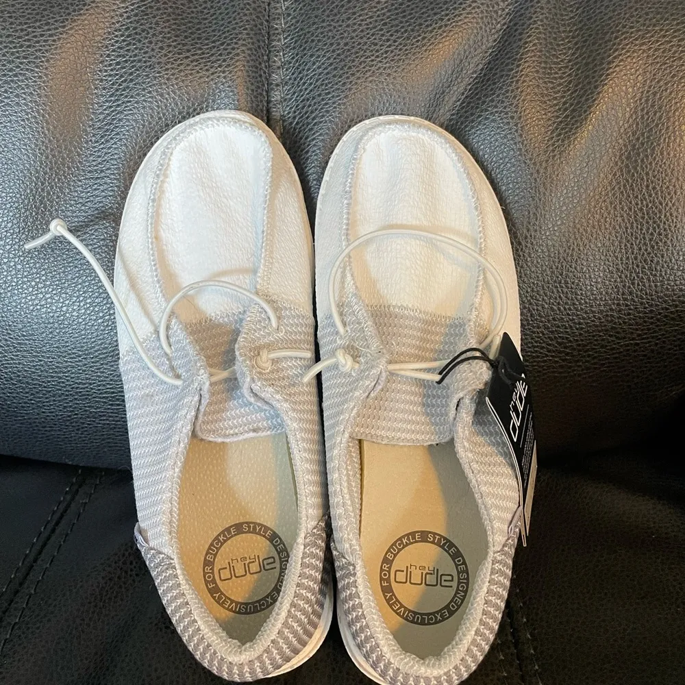 Hey Dude Wendy Tri Stretch Women’s Casual Shoes Grey Size 7 New with Tags - Image 2