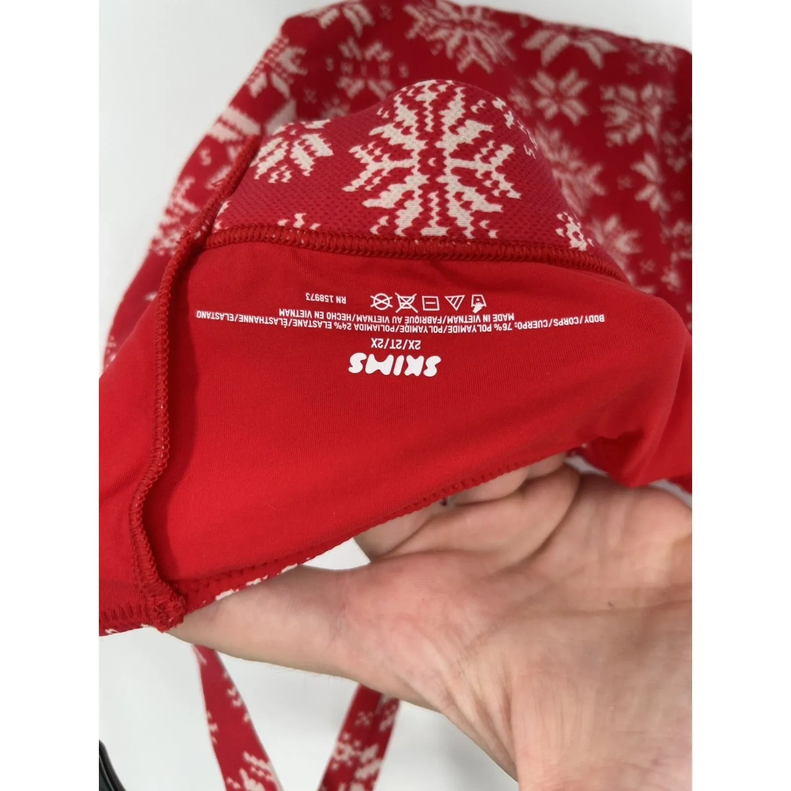 Skims Fits Everybody Scoop‎ Bralette AOP All Over Print Winter Holidays 2XL 2X - Image 3