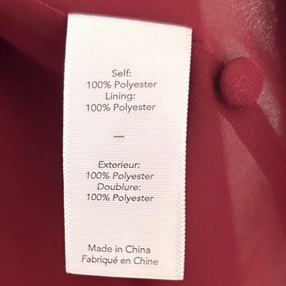 Likely x Revolve Belmont Ruffle Cold Shoulder Blouse – Wine Red Romantic Top XS - Image 6