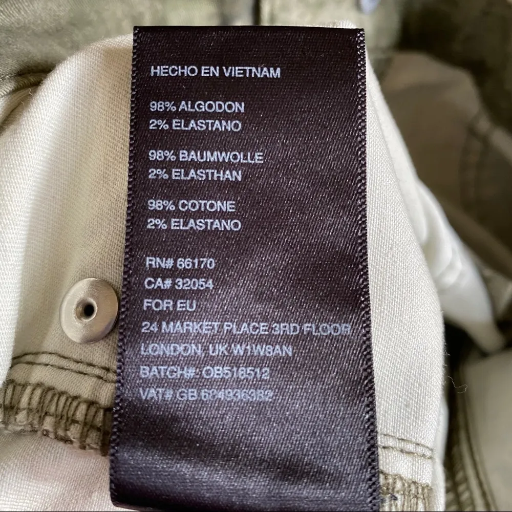 Urban Outfitters BDG camo pants jeans skinny‎ leg ankle zip size 28 - Image 12