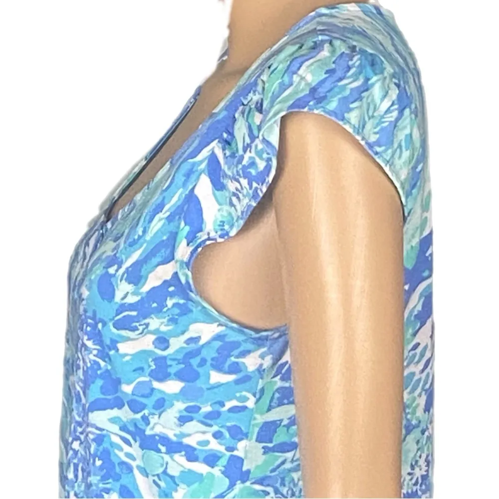 LILLY PULITZER Rejina Shift Dress in Blue Haven Hey Hey Soliel print Small EUC - Image 9