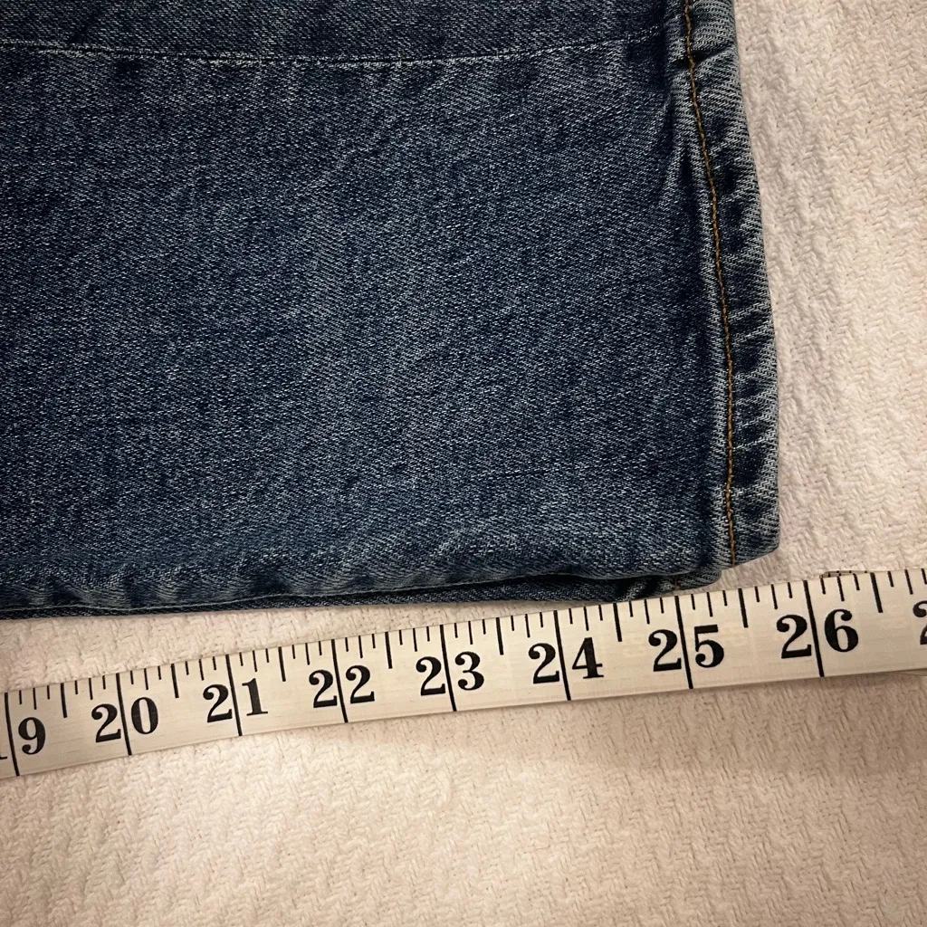 AGOLDE Toni Mid-rise Straight Leg Classic Blue Denim Jeans Size 27 - Image 12