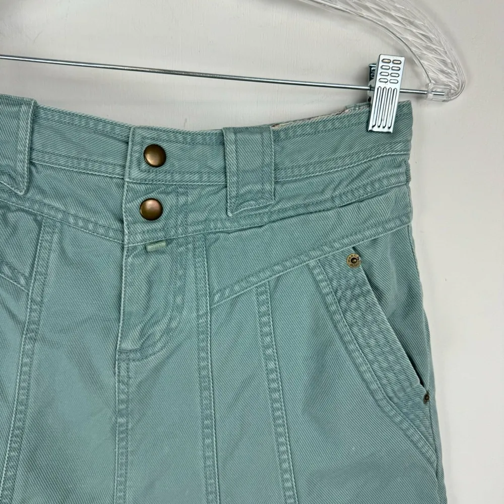 Marc Jacobs Denim Cargo Skirt Sz 2 Knee Length Seafoam Blue Green Cotton - Image 3