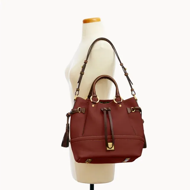 Dooney & Bourke Buckley Leather Bag - Mushroom - Image 12