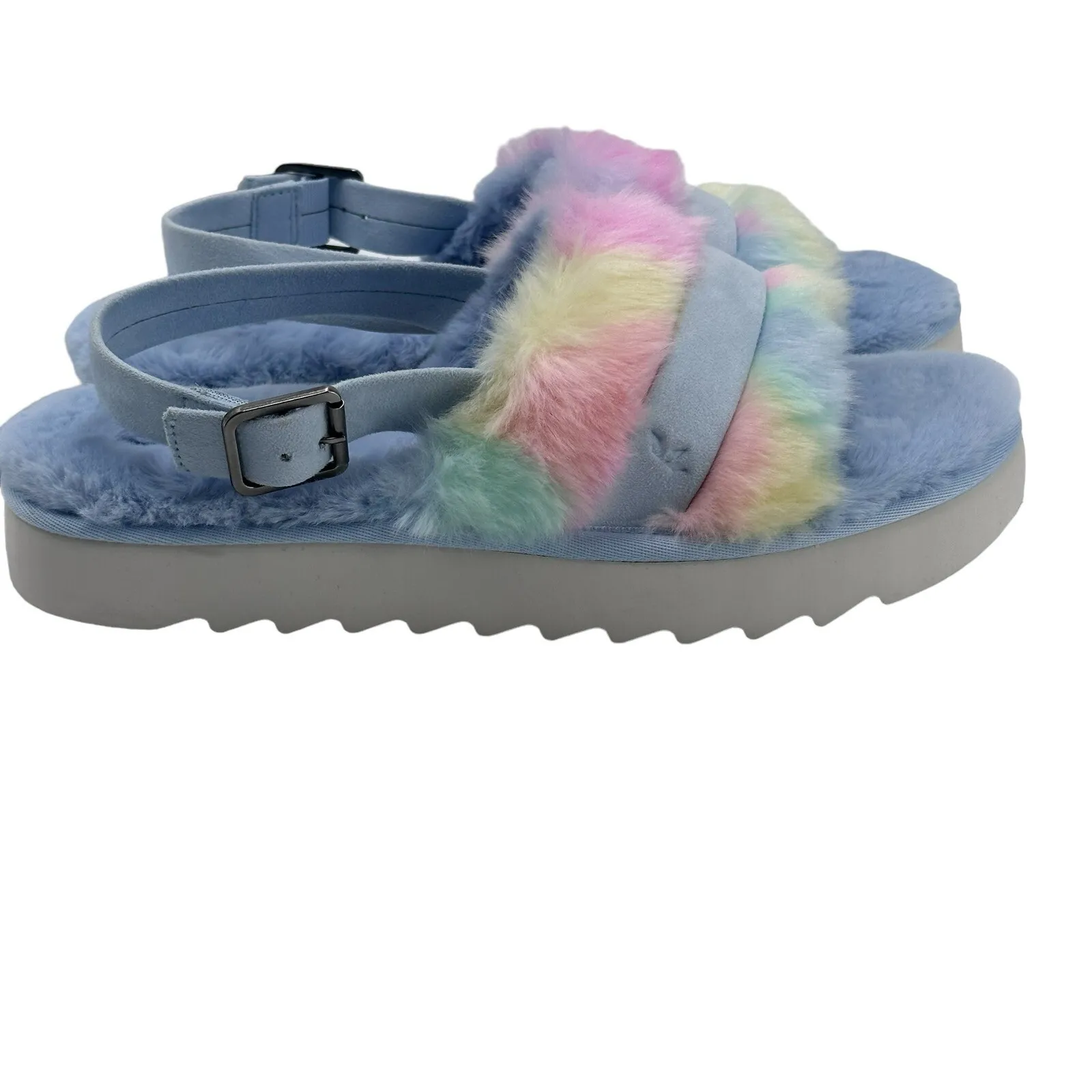 Koolaburra By UGG Fuzz D Out Women's Slippers 11 M‎ Blue Pastel NWOB - Image 5