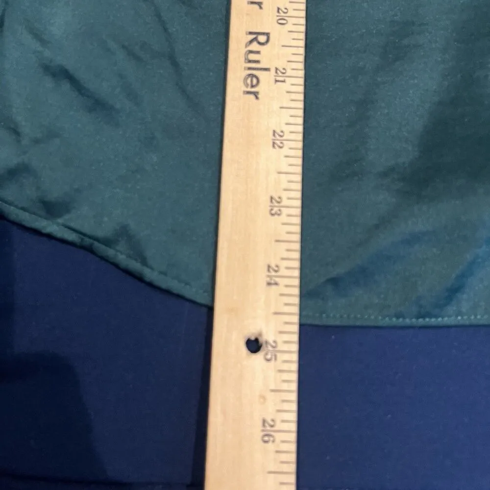 Libby Edelman women's L Satin Ruffle Blouse Tunic Bare Shoulder top - Image 3