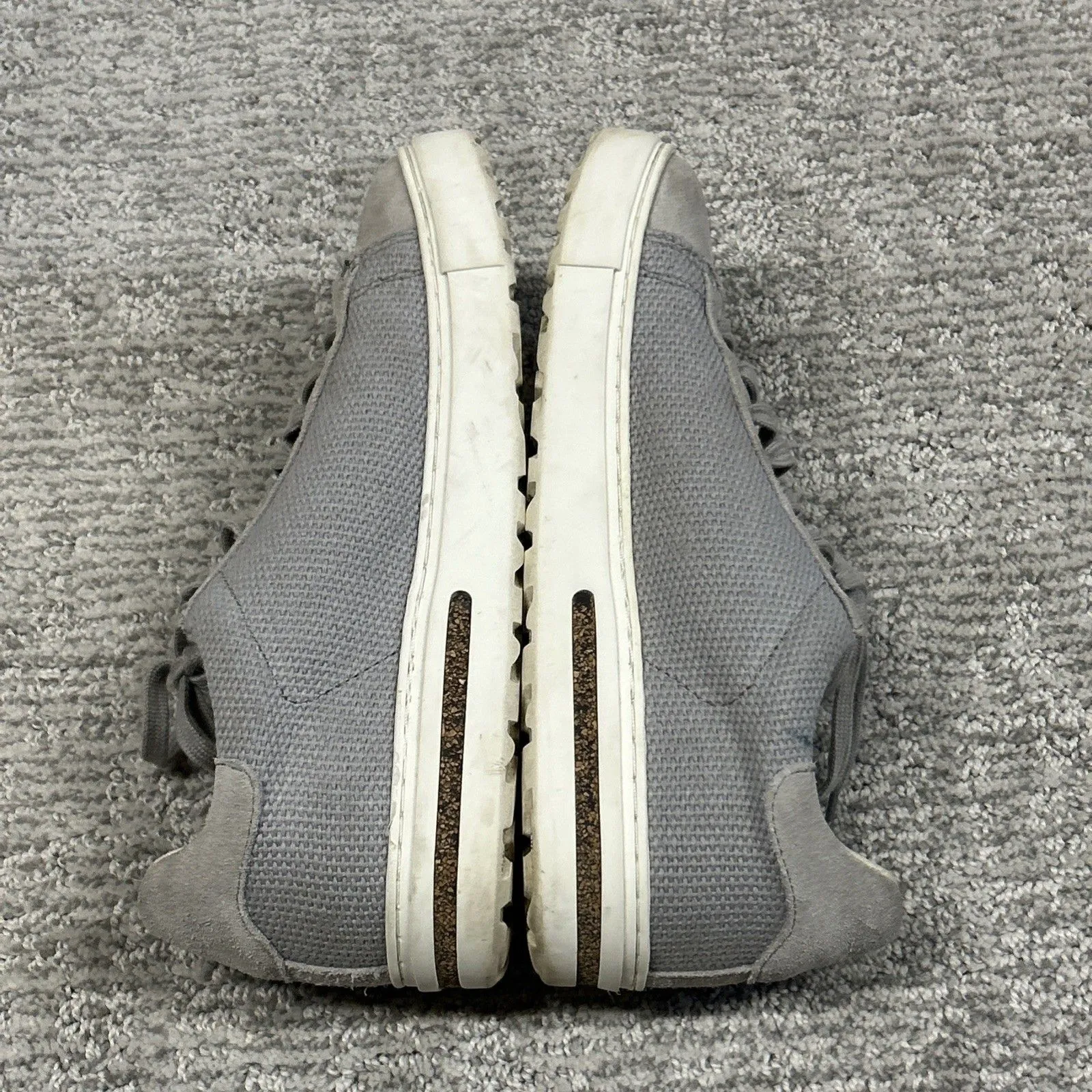 Birkenstock Bend Low Canvas Shoes Womens 6.5 7 Suede Whale Gray Sneaker EU 37 - Image 9