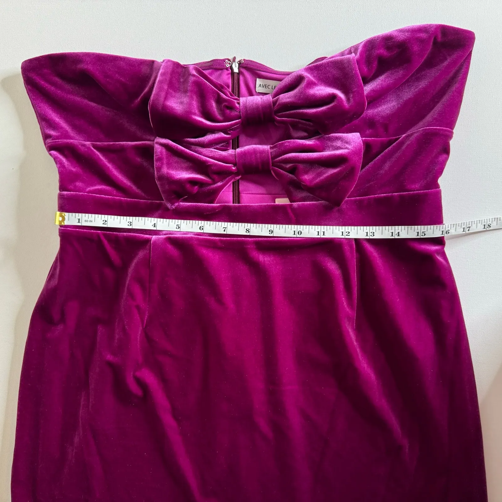 NWT Avec Les Filles Bow‎ Strapless Cutout Mini Dress in Fuchsia Sz XL | Holiday - Image 12