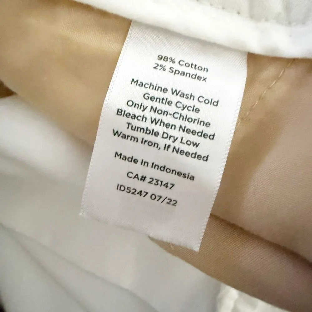 TALBOTS | White The Perfect Chino Curvy Ankle Pants Straight Cut | Size 18W Peti - Image 6