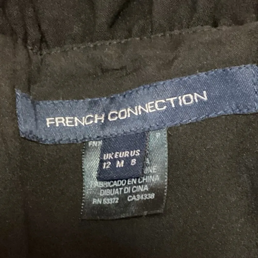 French Connection Whisper Ruth Black Ruffled Strapless Mini A-line Tube Dress 8 - Image 7